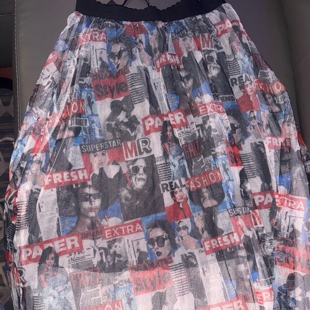 Elegant sheer skirt with a built-in slip